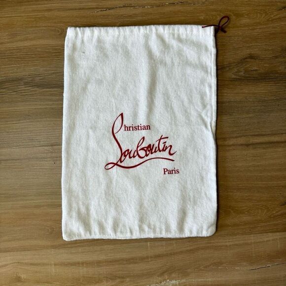Christian Louboutin Drawstring Top Logo Dust Cover Luxury Travel Storage Bag - Picture 1 of 3